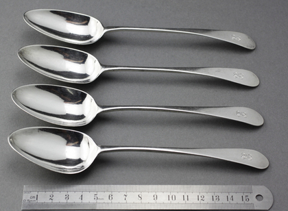 Georgian Scottish Silver Dessert Spoons (Set of 4) - Patrick Robertson